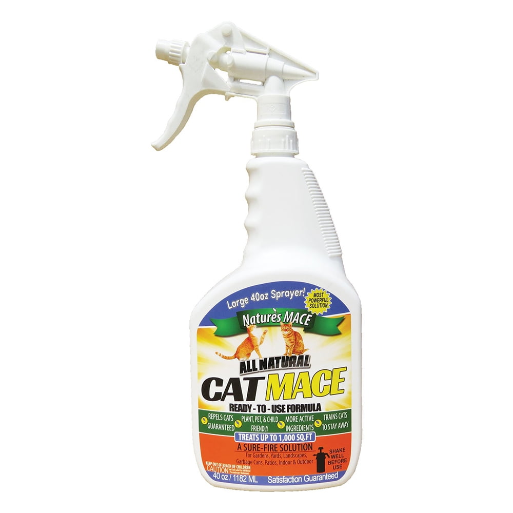 Natures MACE Cat repellent ReadytoUse Spray Formula 40 Ounce Treats 1000 sq ft