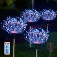 thumbnail image 1 of Un remolque de cinco luces de humo con control remoto, luces decorativas navideñas impermeables para exteriores, luces de diente de león para patio y césped, 1 of 5