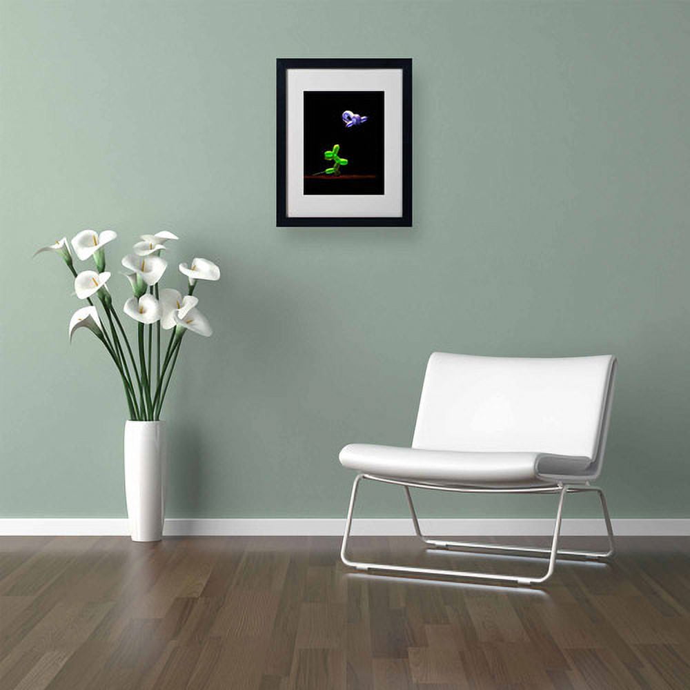Trademark Fine Art "Balloon Puppy" by Roderick Stevens, Black Frame