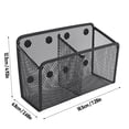 thumbnail image 4 of Suodoka Magnetic Metal Mesh Pencil Cup – Large Capacity Desk & Refrigerator Pen & Marker Organizer, 4 of 7