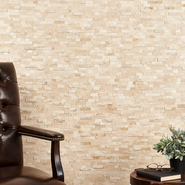 Bond Tile Easy Luxe Brick Crema 10.82 in. x 11.8 in. Marble Peel and Stick Tile (0.88 Sq. Ft. / Sheet) Bond Tile Easy Luxe Brick Crema 10.82 in. x 11.8 in. Marble Peel and Stick Tile (0.88 Sq. Ft. / Sheet)