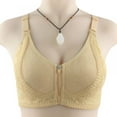 thumbnail image 3 of Xmarks Plus Size Zip Up Front-Close Sports Bra Wirefree for Middle-aged Woman Skin 52/120, 3 of 5