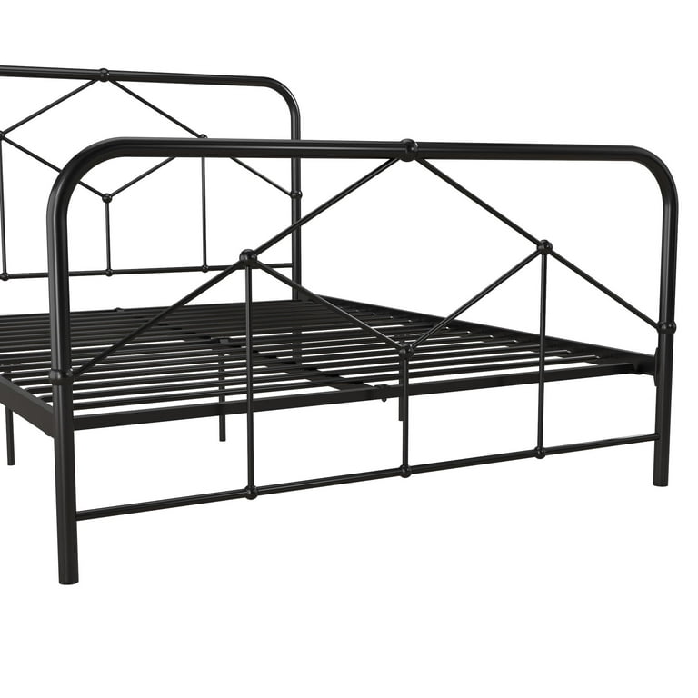 Novogratz Francis Farmhouse Metal Bed Queen Black Walmart
