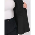 thumbnail image 5 of Agnes Orinda Women's Plus Size Office Work Double Lapel Button Peplum Blazer Jackets 1X Black, 5 of 6