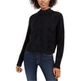 thumbnail image 1 of SUN + MOON Womens Fuzzy Pullover Sweater, Black, X-Large, 1 of 1