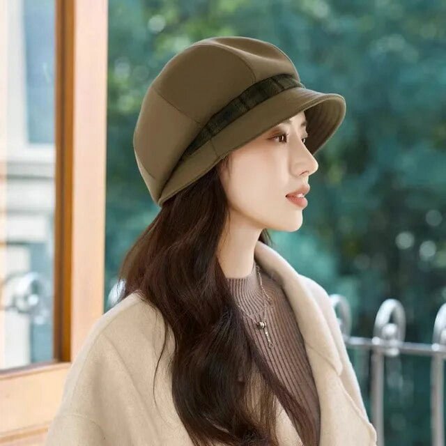 LinYooLi Autumn Winter Elegant Beret Women Vintage Warm Solid Color Lady Retro High Quality Female Thick Beanie Girls Hats 모자 Gorras