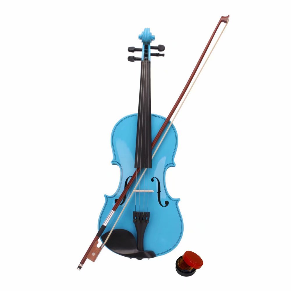 4/4 Acoustic Violin Case Bow Rosin Sky Blue