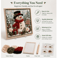 thumbnail image 5 of 3D Christmas Fabric Poke Art Kit, No-Sew Winter Wreath Craft Set, DIY Textured Framing Art, Handmade Soft Fabric & Wood Tool, Holiday Wall & Table Decor, 5 of 7