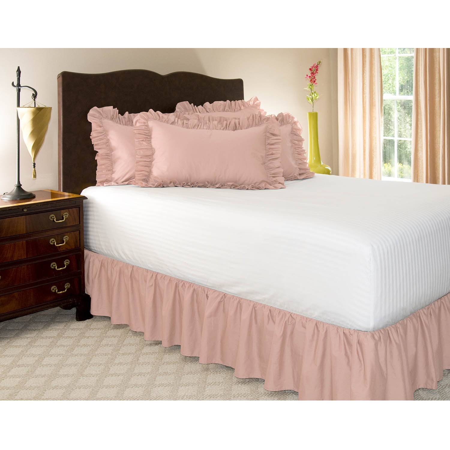 double ruffle bed skirt