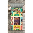 thumbnail image 3 of Ambesonne Colorful Quilted Bedspread Set 2 Pcs, Carnival Old Circus, Twin Size, Multicolor, 3 of 3