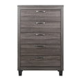 thumbnail image 3 of Home Furniture Silver Fox 5 Drawer Chest of Drawers - Gray Woodgrain, 3 of 6
