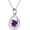 White gold-2-Amethyst, variant on Sterling Silver Infinity Opal Pendant Necklace for Women with October Birthstone, 16"+2" Chain