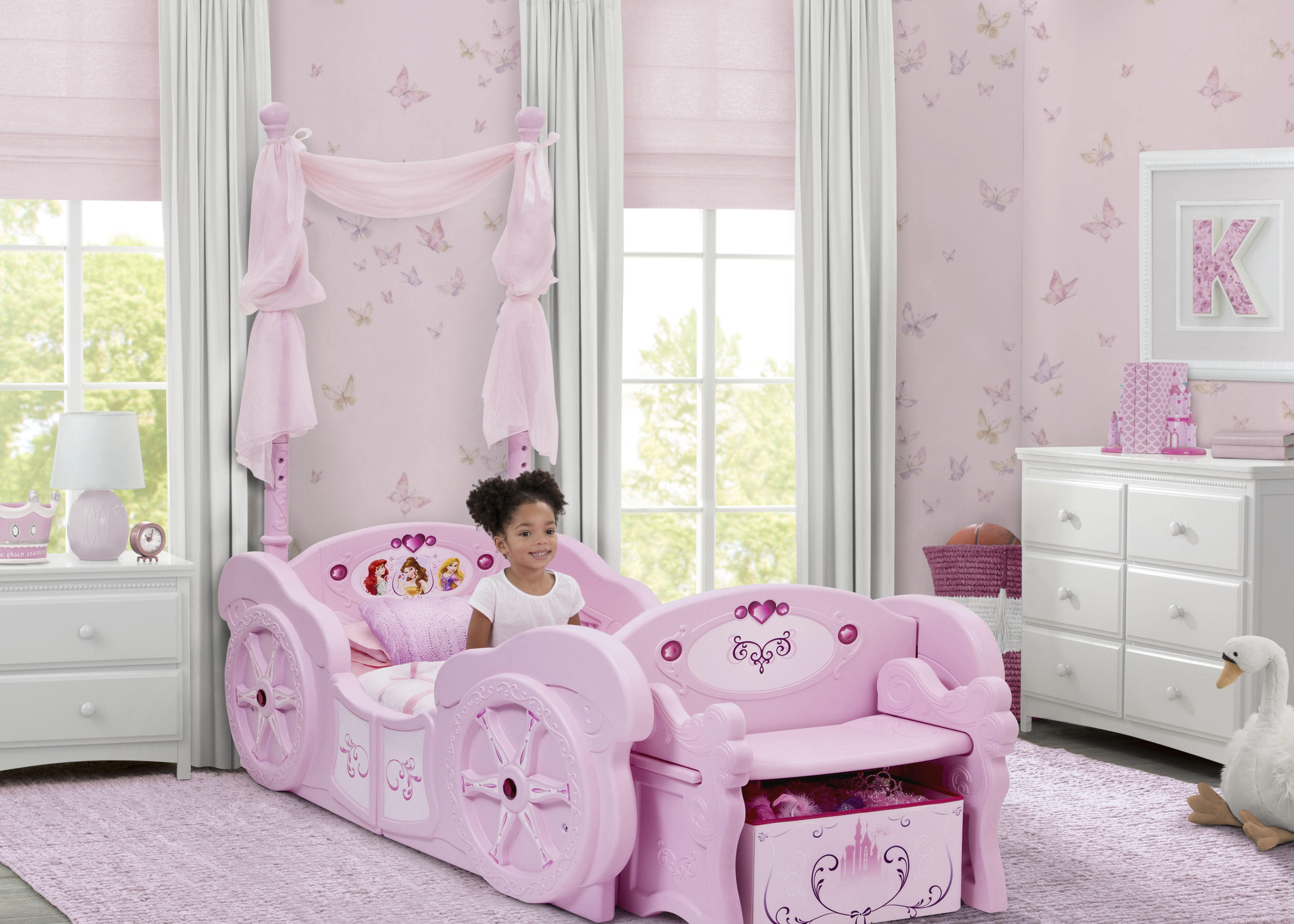 Delta Children Disney Princess Plastic, Disney Princess Twin Carriage Bed
