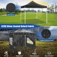 thumbnail image 3 of Hoteel 10x10 Heavy Duty Canopy Tent with 4 Sidewalls, Commercial Instant Shelter Tent for Parties, Wedding Event, Adjustable Outdoor Canopy with Carry Bag, 4 Ropes & 8 Stakes, Black, 3 of 8