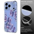 thumbnail image 4 of TECH CIRCLE for iPhone 14 Pro Flexible TPU Case [6.6ft Military-Grade Drop Protection] [Anti Peel Off Tech] Clear Cute Butterfly Flower Floral Pattern TPU Bumper Slim Cover for Women Girls,E, 4 of 6