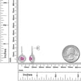 thumbnail image 2 of Gem Stone King 925 Sterling Silver Dangle Earrings Created Sapphire Moissanite (1.61 Cttw), 2 of 3