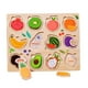 thumbnail image 4 of Rompecabezas de madera para niños pequeños Rompecabezas de formas de animales Juegos de educación temprana Rompecabezas de madera tablero de frutas, 4 of 9