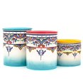 thumbnail image 2 of EuroCeramica Zanzibar Zanzibar- Bocal 3 Pcs, Ensemble de 3 Pcs, Multicolore, 2 of 4