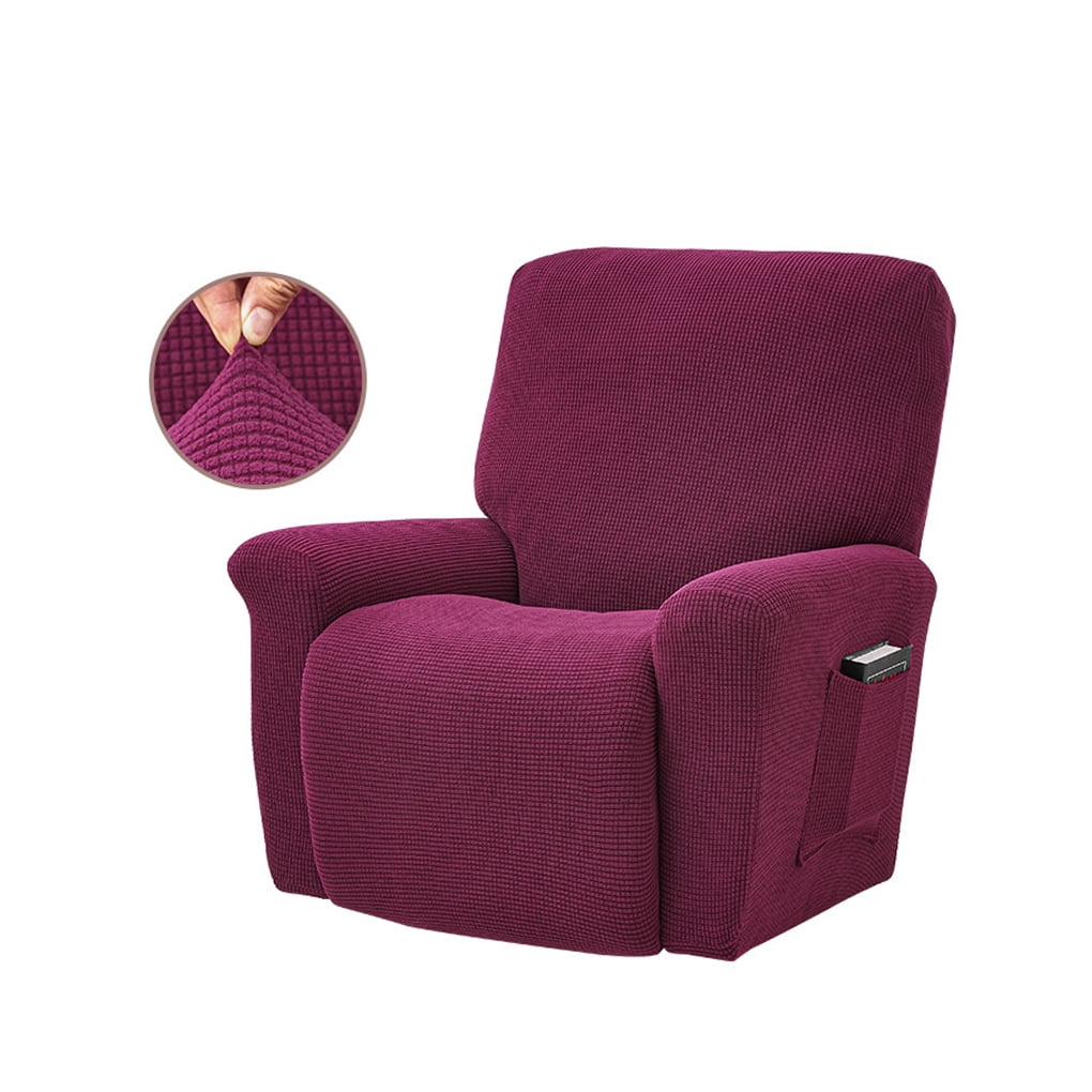 Stretch Recliner Chair Slipcover Elastic Full Coverage Solid Color Sofa