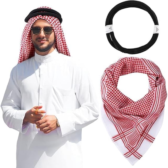 Bufanda para la cabeza XGOPTS Arab Keffiyeh Muslim para hombre