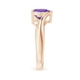 thumbnail image 3 of ANGARA Natural 1.5 Ct. Amethyst with Diamond Classic Ring in 14K Rose Gold for Women (Ring Size: 5), 3 of 9