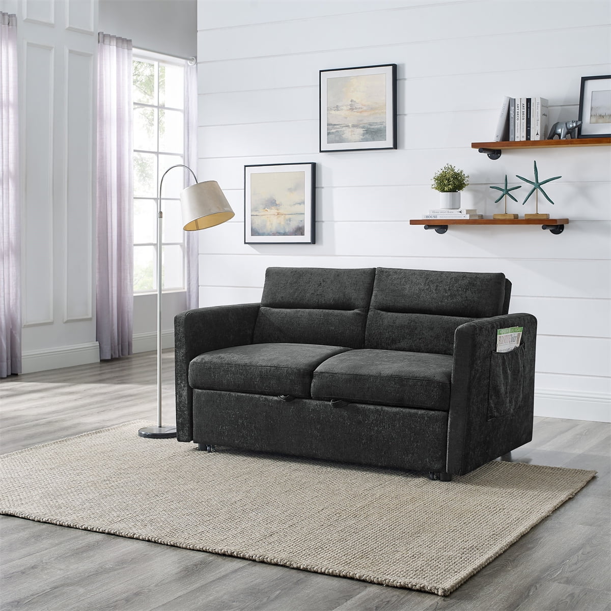 Loveseats Sofa Bed with Pullout Bed, 2in1 Design Pull Out Sofa Bed