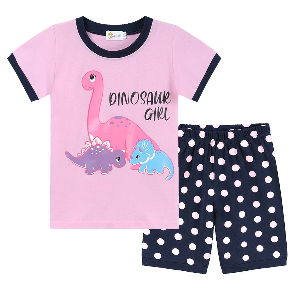Little hand Infant Girls Pajamas Dinosaur Pajamas Toddler Sleepwear