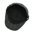 thumbnail image 4 of DLAPL Men's Cotton Flat Cap Summer Newsboy Beret Ivy Gatsby Cabbie Driving Hat (Plaid Gray), 4 of 5