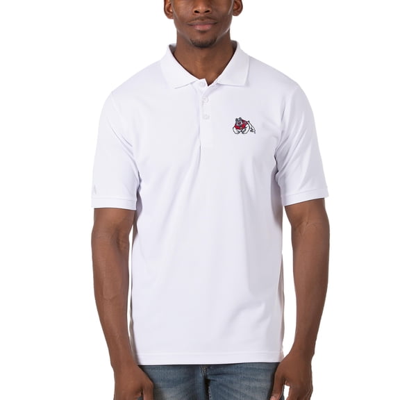 Men's Antigua White Fresno State Bulldogs Legacy Pique Polo