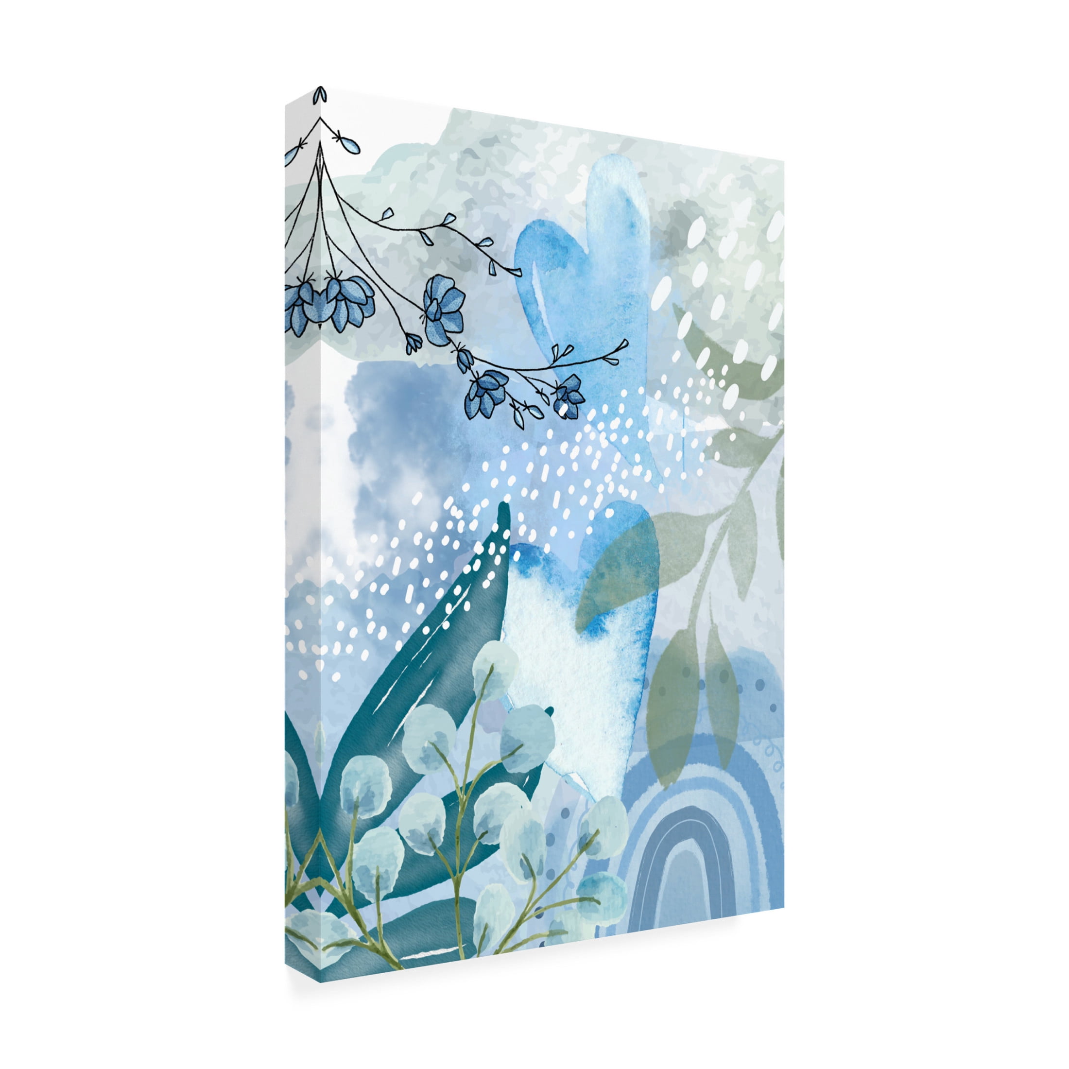 Trademark Fine Art Sally Ann Moss Iceberg Blue 2 Canvas Wall Art