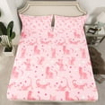 thumbnail image 2 of jejeloiu Cartoon Kitten Cat Bed Sheets,Pet Lovers King Sheets,Pink Stars Pattern Sheet Set For Girls,Ultra Soft Home Decor,4 Pieces, 2 of 7