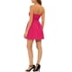 thumbnail image 3 of Vestido de mujer Inspire Chic con escote corazón, sin tirantes, con cremallera, mini y de corte acampanado, color rojo rosa, talla XL, 3 of 6