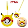 thumbnail image 1 of [Amarillo] Adecuado para Pokémon GO Plus+ Funda protectora dibujos animados Pokémon Ball Pikachu Funda silicona con correa mano [TNS-3116], 1 of 4