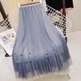 thumbnail image 3 of Fgnfyis Women's Mesh Skirt for Autumn and Winter High Waisted Half Skirt Feminine Temperament Fairy Pleated Design for a Elegant Grey One Size, 3 of 3