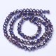 thumbnail image 2 of Electroplate Glass Beads Strands Opaque Solid Color AB Color Plated Faceted Rondelle DarkSlate Blue 4x3mm Hole: 0.4mm about 113~115pcs/strand 41~42cm, 2 of 2