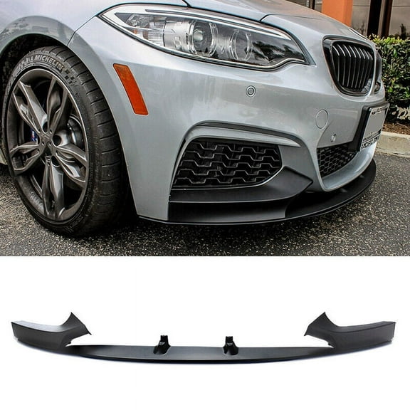 NINTE Front Bumper Lip for 2014-2021 BMW 2 Series F22 F23 M Sport PP Splitter Matte Black