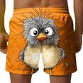 thumbnail image 5 of BRGZLK Mens Beach Shorts Summer Drawstring Waist Funny Cute Animal Expression Printing Summer Swim Trunks Novelty Beachwear Sports Vacation Shorts with Pockets, 5 of 6