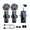 Black with Windscreen, variant on DUANJY 3 in 1 Wireless Lavalier Microphone with Noise Reduction, Professional Mini Mic for iPhone, Android, iPad, Dual Mics with Power Display Screen