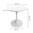 thumbnail image 2 of Yoneston 31.50" Modern Hexagonal Coffee Table with MDF Table Top & Metal Base for Dining Room Kitchen Living Room, White Finish, 2 of 8