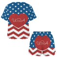 thumbnail image 3 of 4th of July Pajamas Set Womens Loungewear Sleepwear 2 Piece PJ Sets, 3 of 7