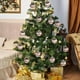 thumbnail image 4 of Set de adornos navideños de terciopelo y cristal | Pack de 12 6 cm | Decoración navideña lujosa y brillante, tamaño uniforme, plástico duradero, elegante decoración de árbol y corona, acento festivo, 4 of 5