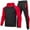 Red, variant on Dovford Men's Sweat Suit 2 Piece Outfit Clearance Long Sleeve Hoodie Casual Contrast Sports Jogging Tracksuits Set With Pocket