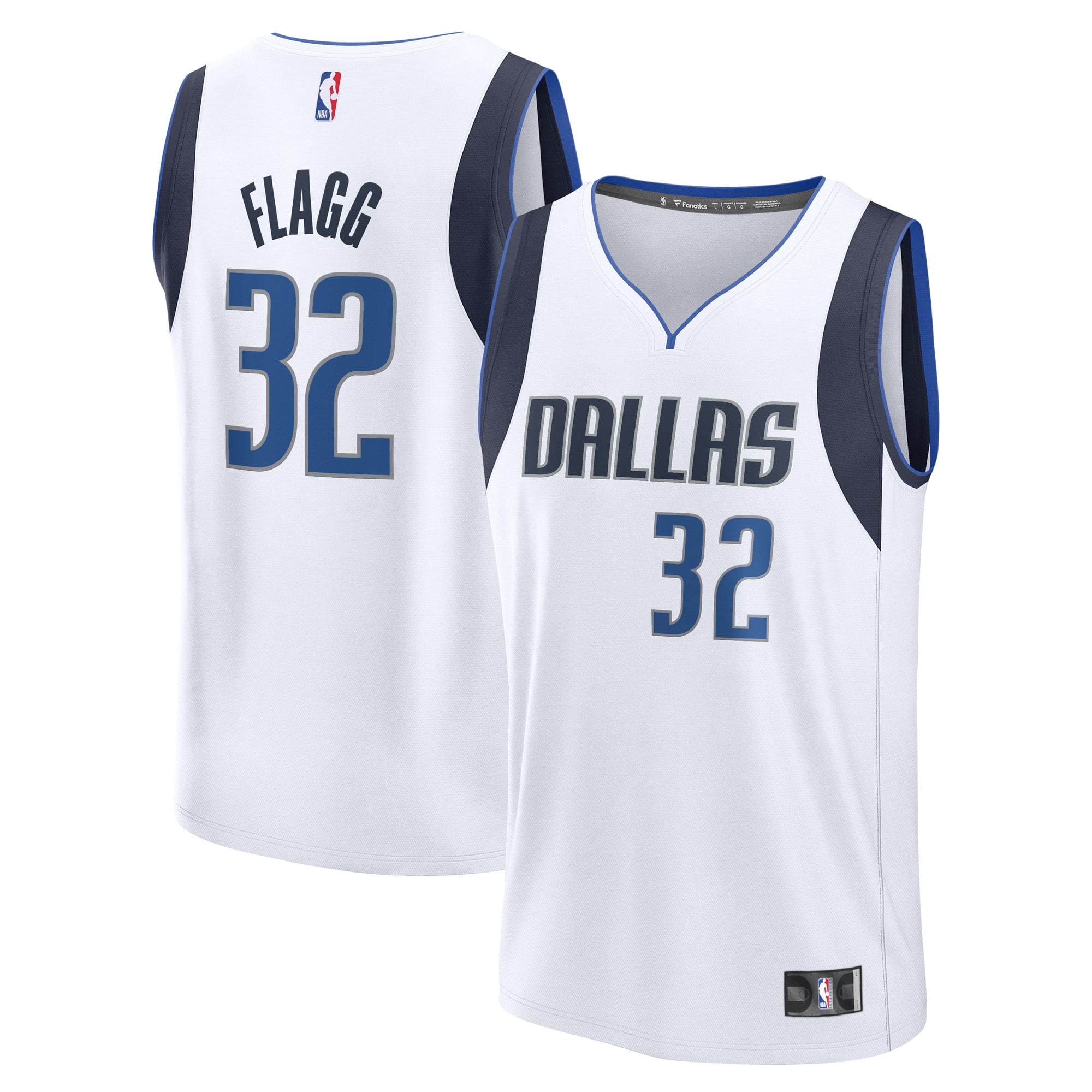Men's Fanatics Cooper Flagg White Dallas Mavericks 2025 NBA Draft First Round Pick Fast Break Replica Jersey -