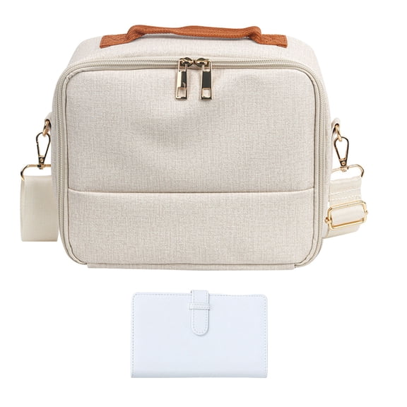 ZUTOYBOLIN Carrying Protective Bag for Fujifilm Instax Mini 12/11/9/99/EVO/40/90/Link2/Liplay Camera Universal digital camera Case with Shoulder Strap Accessories Bundle(White)