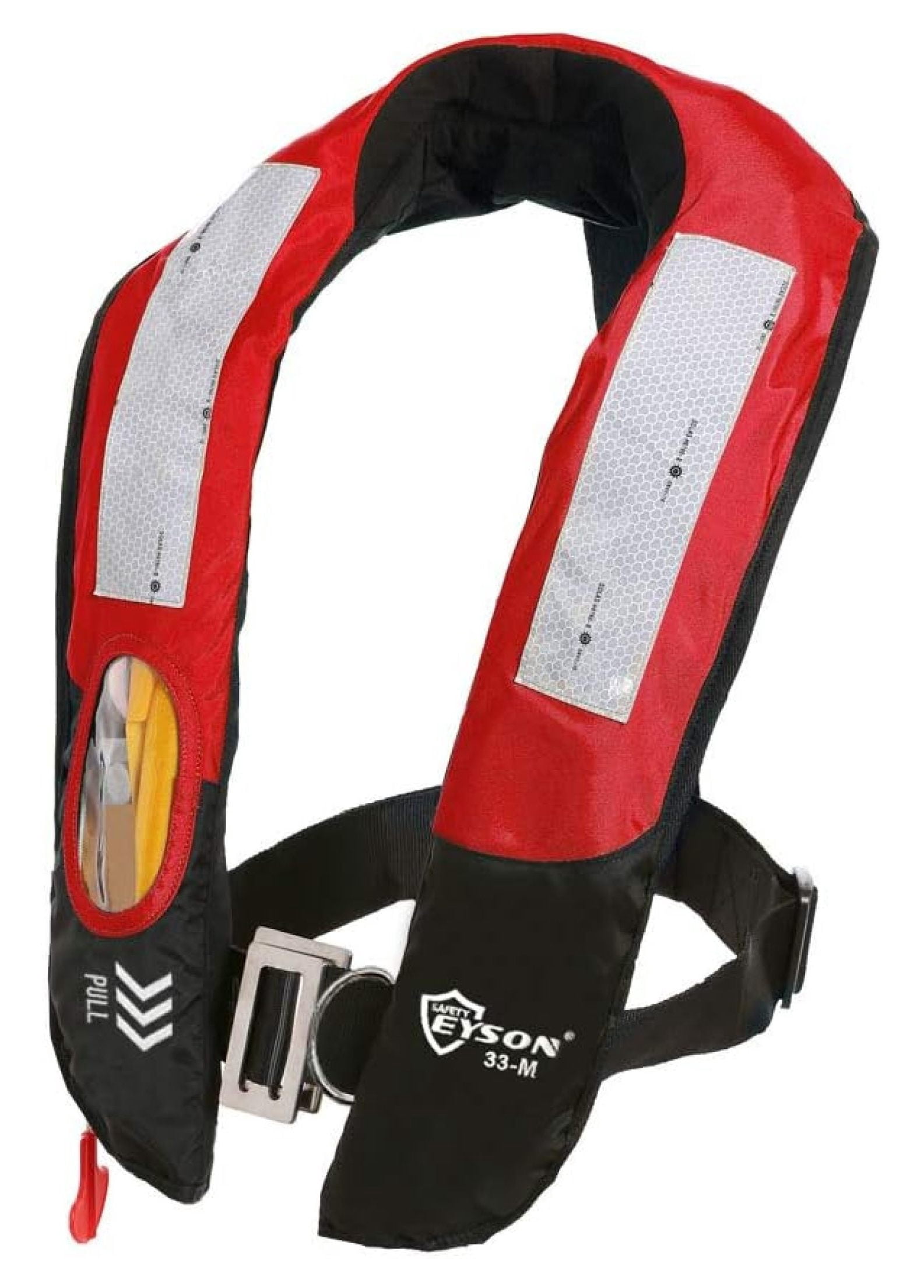 Highly Visible Manual Inflatable Life Vest PCY Red Adult Outdoor Boating Safety Survival Gear