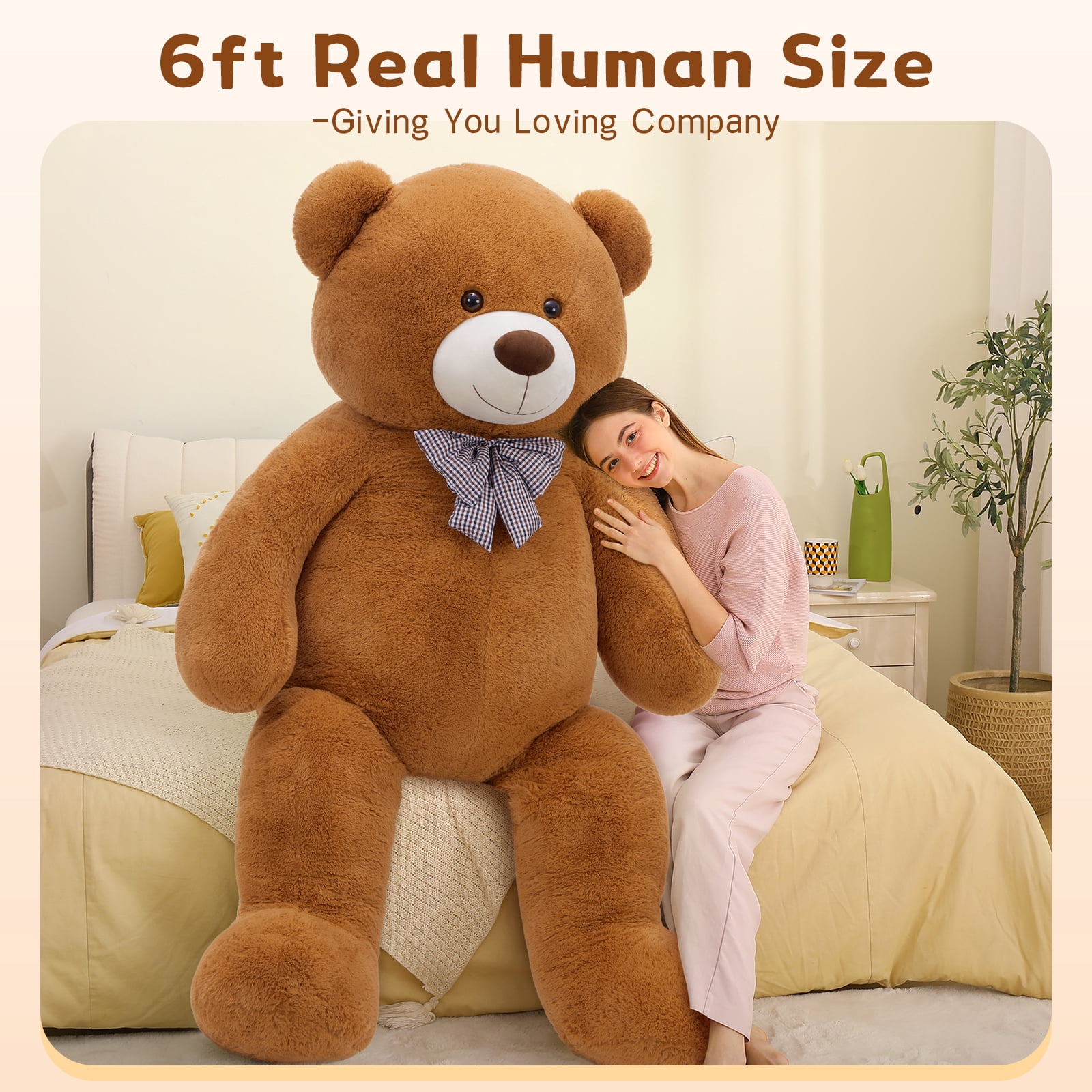 MaoGoLan Giant Teddy Bear 6ft Large Stuffed Animals Plush Toy