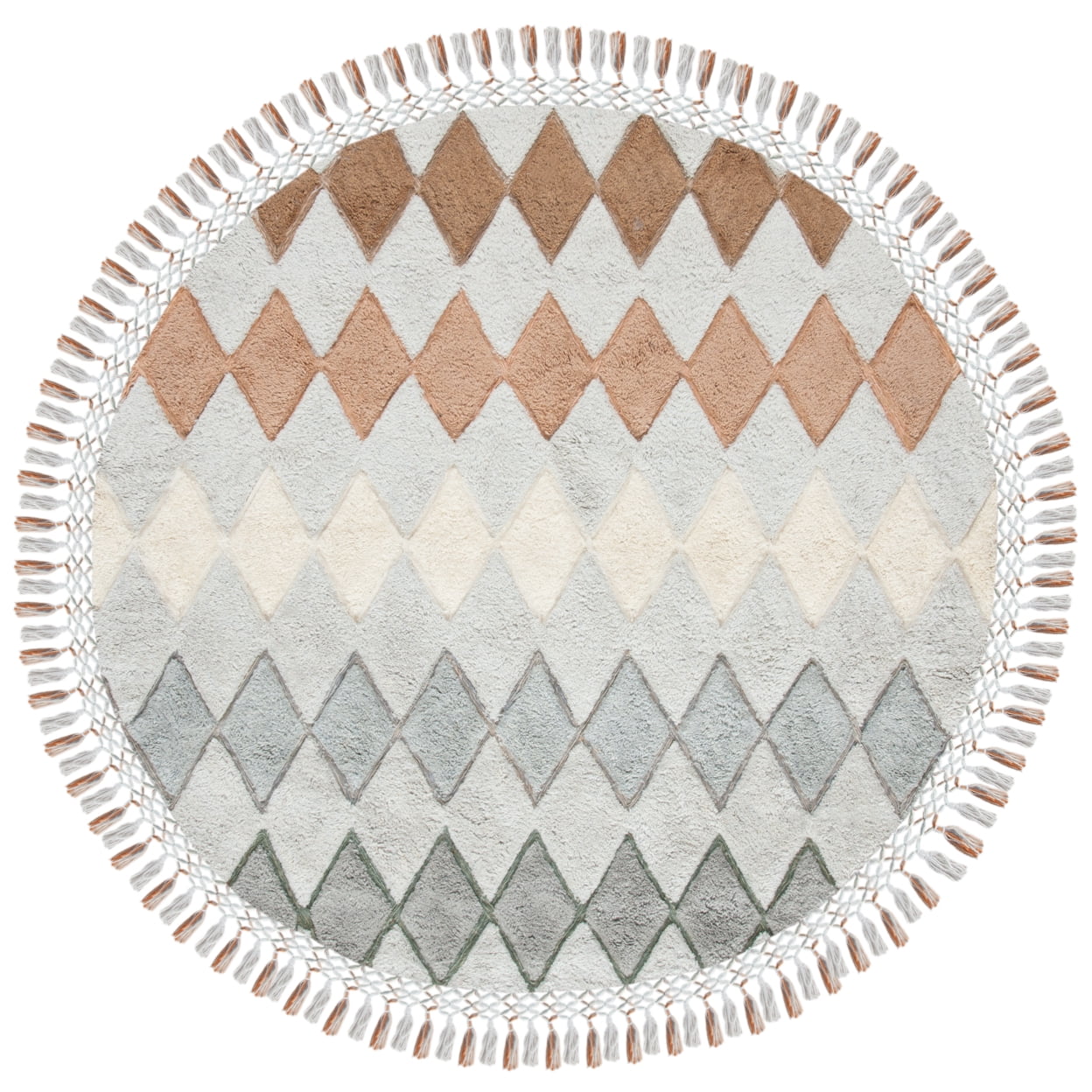 SAFAVIEH Sahara Hester Geometric Area Rug, Grey/Charcoal, 8' x 10'