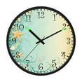thumbnail image 2 of Voice Activated Clock with Glow Light 12 Inch Large Silent Wall Clock Battery Operated for Home Decor Starfish and Shells, 2 of 8