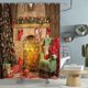 thumbnail image 3 of Cortina De Ducha Decorativa De Navidad, Árbol De Navidad Chimenea Sala Año Nuevo Actualización Cortina De Ducha De Tela De Poliéster,11 Feliz Sencillez, 3 of 3