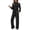 Black, variant on Women 2 Piece Lounge Sets Sweatsuit 2026 Spring Fall Long Sleeve Sweatshirt & Side Slit Wide Leg Pants with Drawstring Stripe Color Block Tracksuit Travel Outfits Loose Fit Athletic Outfits